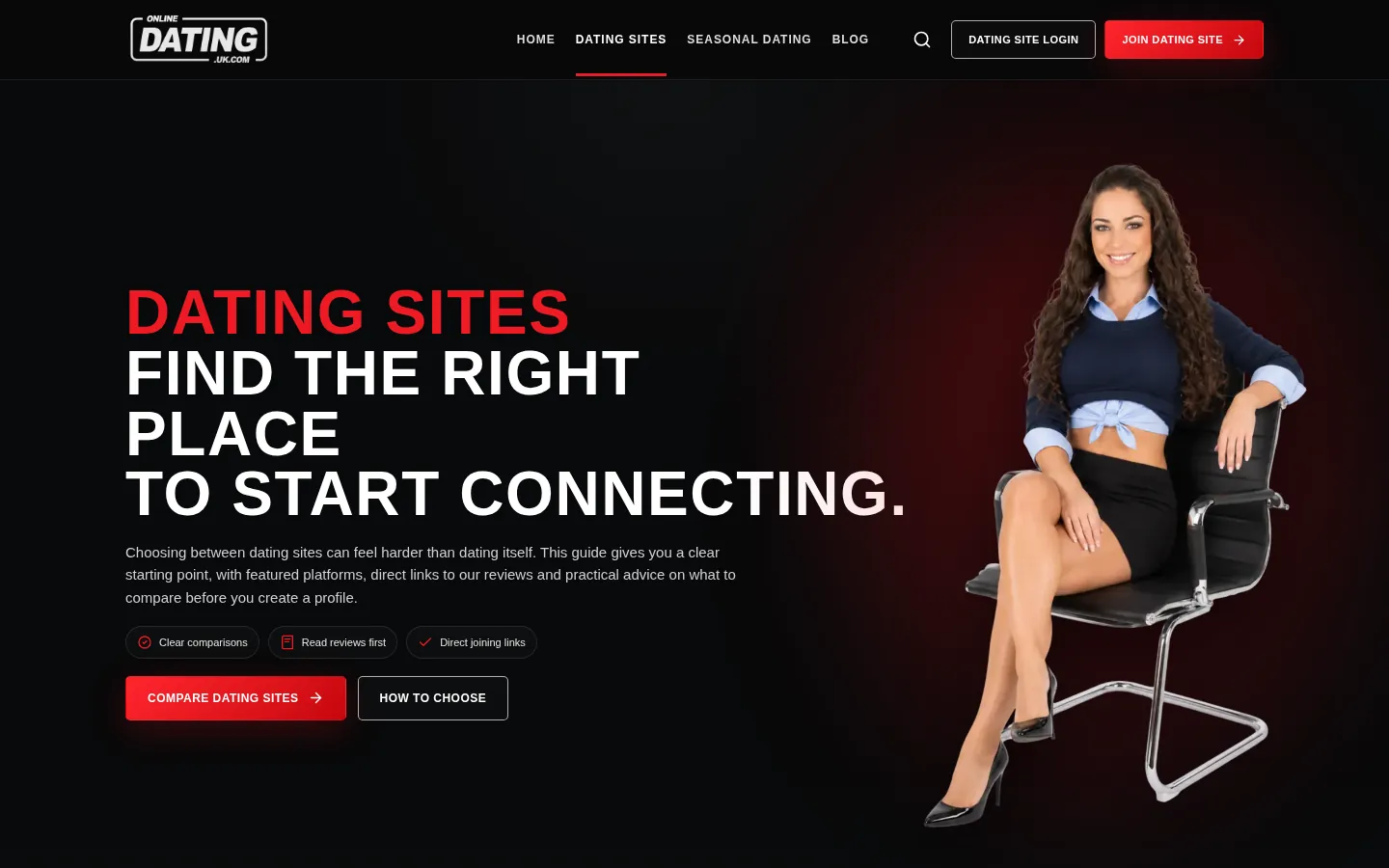 The Online Dating UK dating sites page